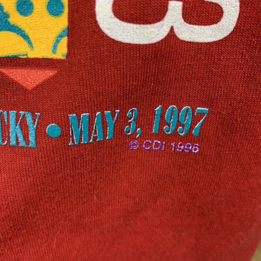 Vintage 1997 Kentucky Derby Red Graphic Tshirt - Picture 2 of 6